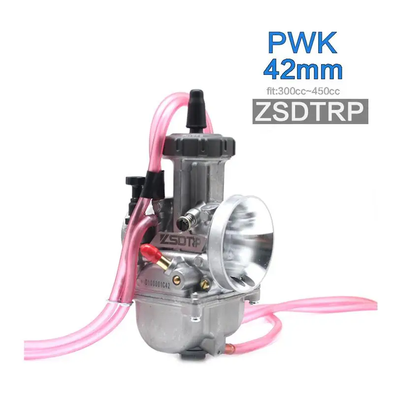 ZS гоночный мотоцикл универсальный PWK 33 34 35 36 38 40 42 мм PWK AIR ATTAQUANT Pour KEIHI CARBURATEUR POUR TRX250R CR250 - Цвет: 42mm ZSDTRP