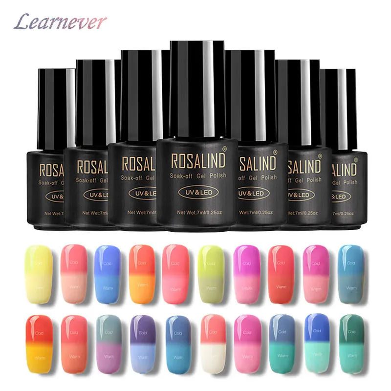 Learnever гель лак для ногтей Температура Цвет изменение T01 30 Nail Art УФ светодиодный Блестящий качество макияж