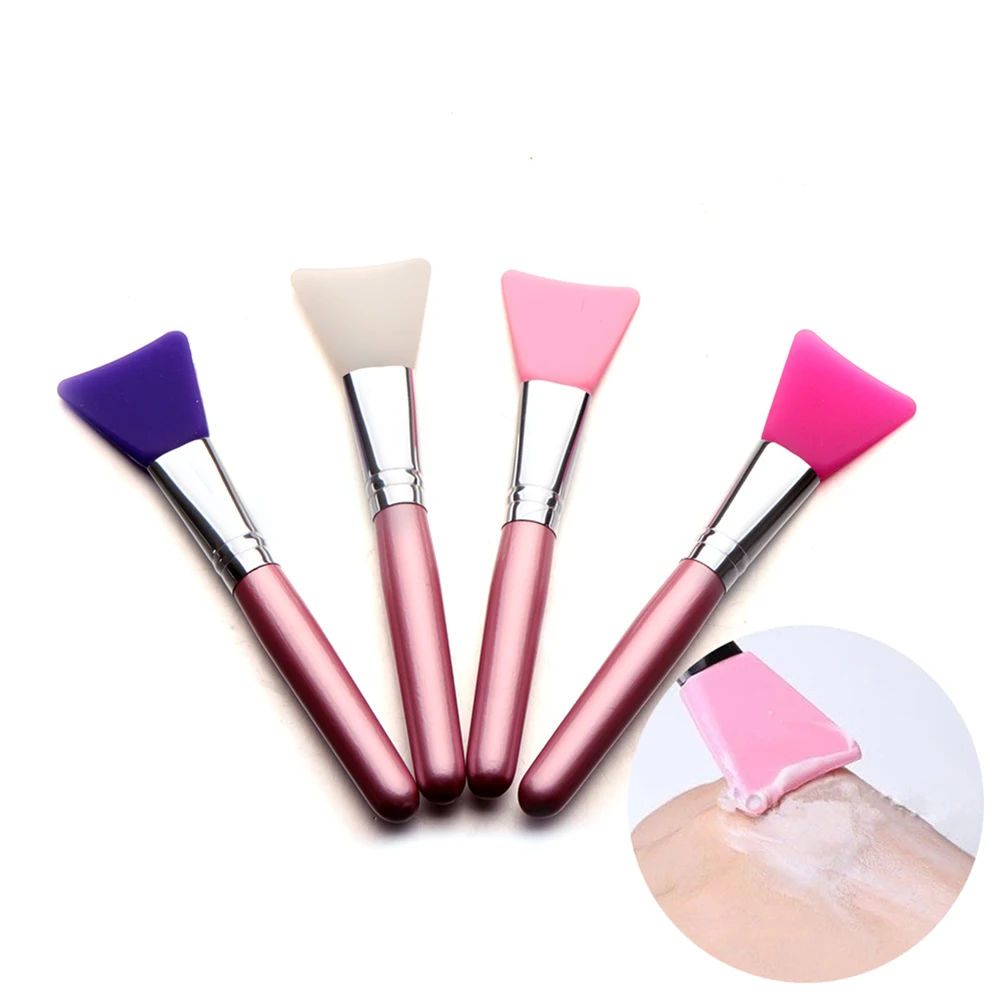 popfeel 1pc Soft Flat Silicone Mask Brush Facial Mud Applicator Skin