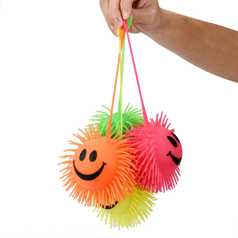 

Squishy Stress Relief Toy Funny Squishies Flashing Puffer Balls Squeezable Squishy Toy Stress Relief Ball FEB15