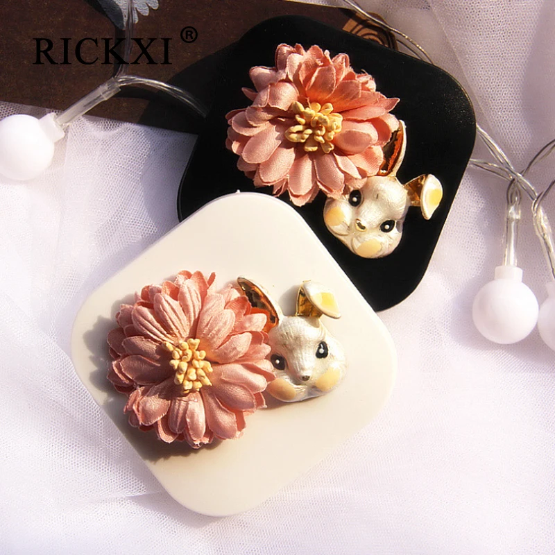

Lovely Rabbit Mini Mirror Contact Lens Travel Case Animal Lenses Box Holder Container For Cosmetic Contact Lens Etui Lunette