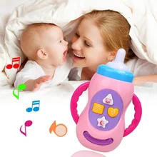 Детские игрушки для детей звуковая бутылка для молока игрушки безопасный музыкальный свет бутылка для молока музыкальное обучение Развивающие игрушки для детей инструмент для кормления