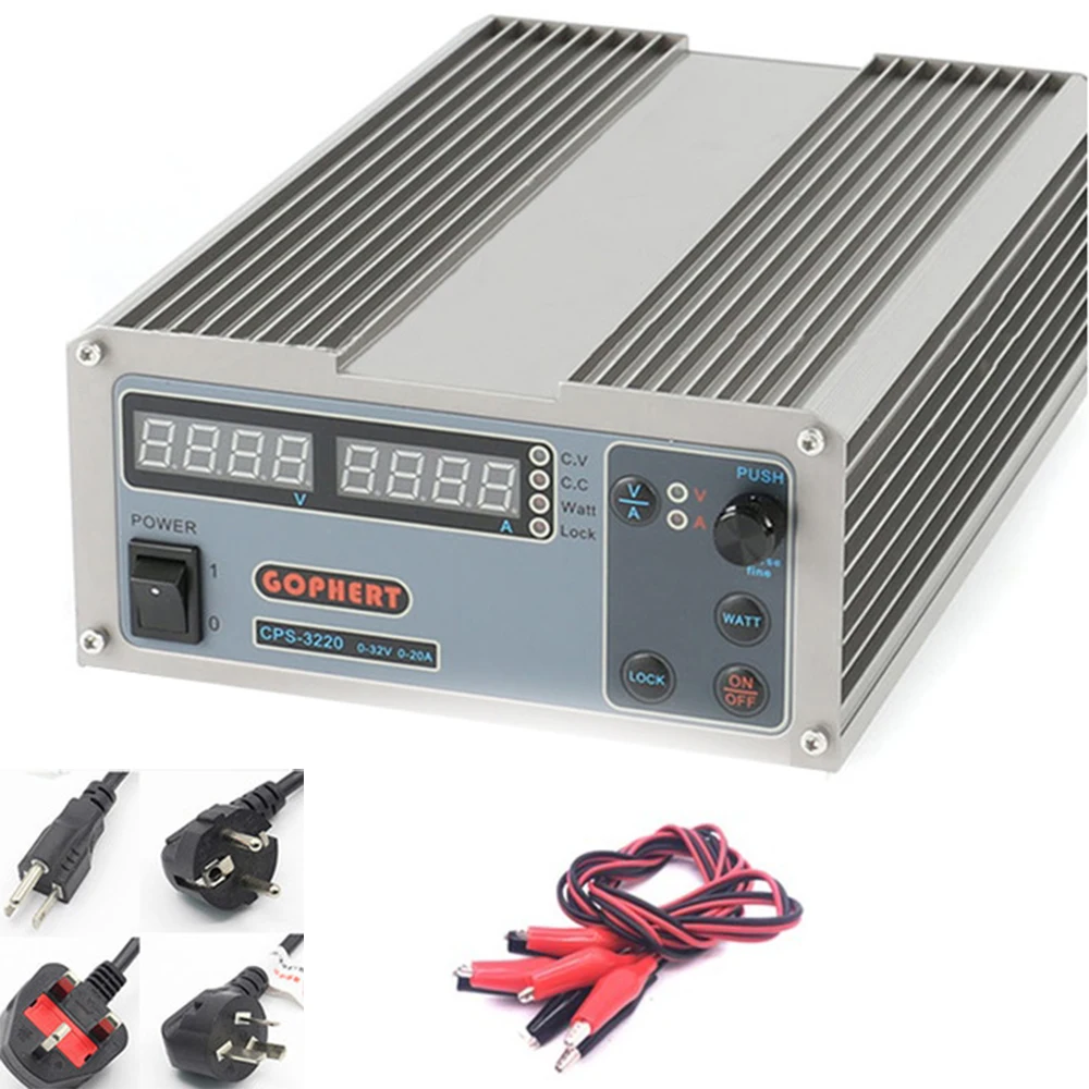 

CPS-3220 Precision Compact Digital Adjustable DC Power Supply OVP/OCP/OTP Low Power 32V20A 220V 0.01V/0.01A