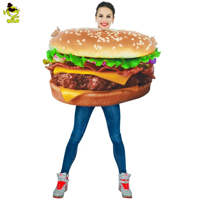 new womens hamburg costume food cartoon jumpsuit for halloween party role play cosplay fancy dress outfit
