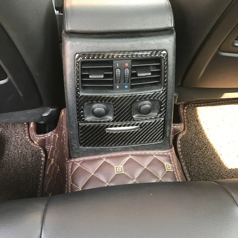 Для салона для заднего сиденья, устанавливаемое на вентиляционное отверстие в салоне автомобиля рамка декоративная накладка из углеродного волокна для BMW 3 серии e90 E92 выход авто кондиционера, наклейки