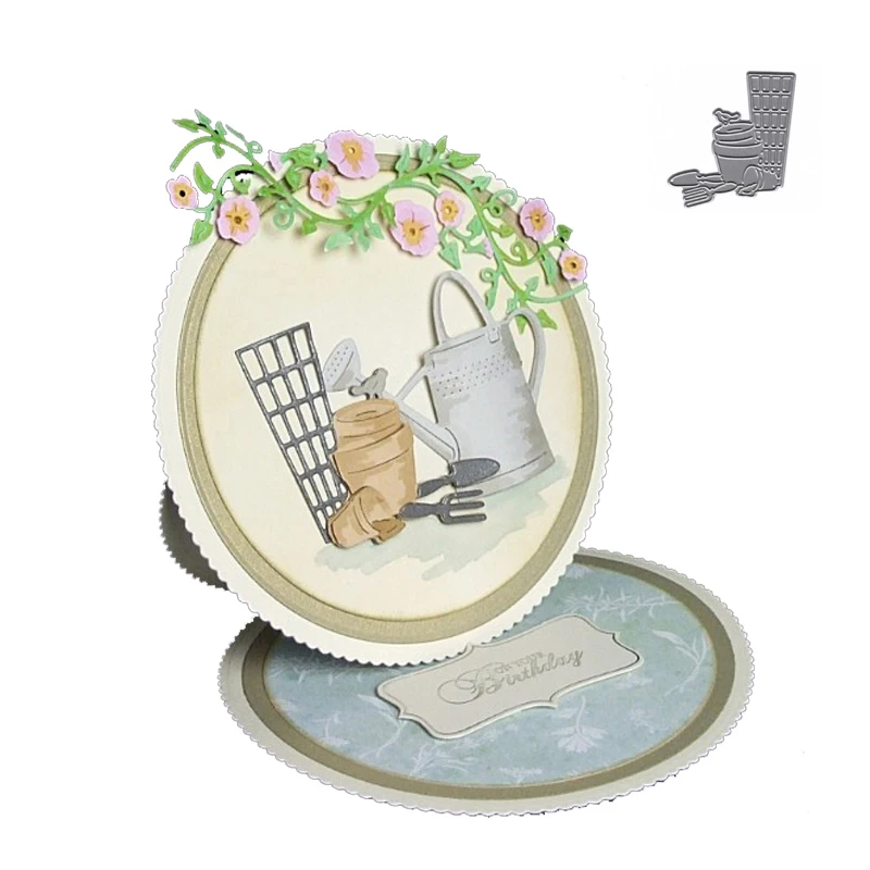 

Gardening Tools Set Pattern Metal Cutting dies Scrapbooking Album Handcrafts Embossing DIY Paper card Making Models Templates