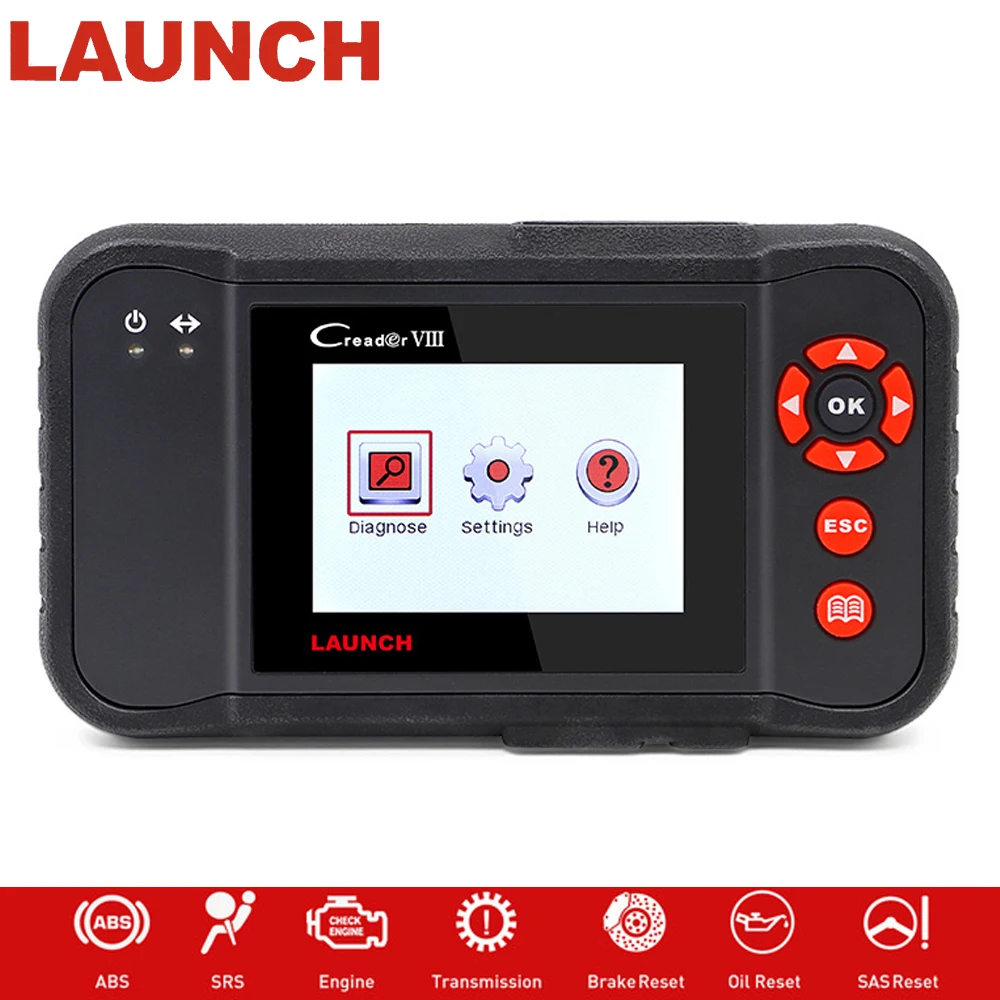 LAUNCH X431Creader VII 8 OBD2 EOBD код считыватель сканер тестер двигателя/ABS/SRS/Подушка безопасности+ тормоз/SAS/сброс масла ODB2 pk CRP 129 NT 614