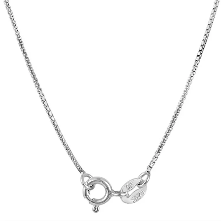 925 Sterling silver Chains Necklace Long For Women Mens Chain DIY Jewelry Findings 45cm Silver Tone | Украшения и аксессуары