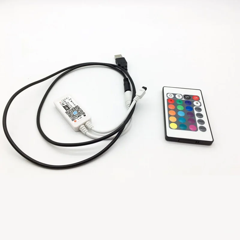 DC 5 В USB wifi 24 ключ RGB светильник с SMD 5050 гибкий светильник светодиодный фоновый светильник с подсветкой ТВ светильник ing 50 см 1 м 2 м 3 м 4 м 5 м