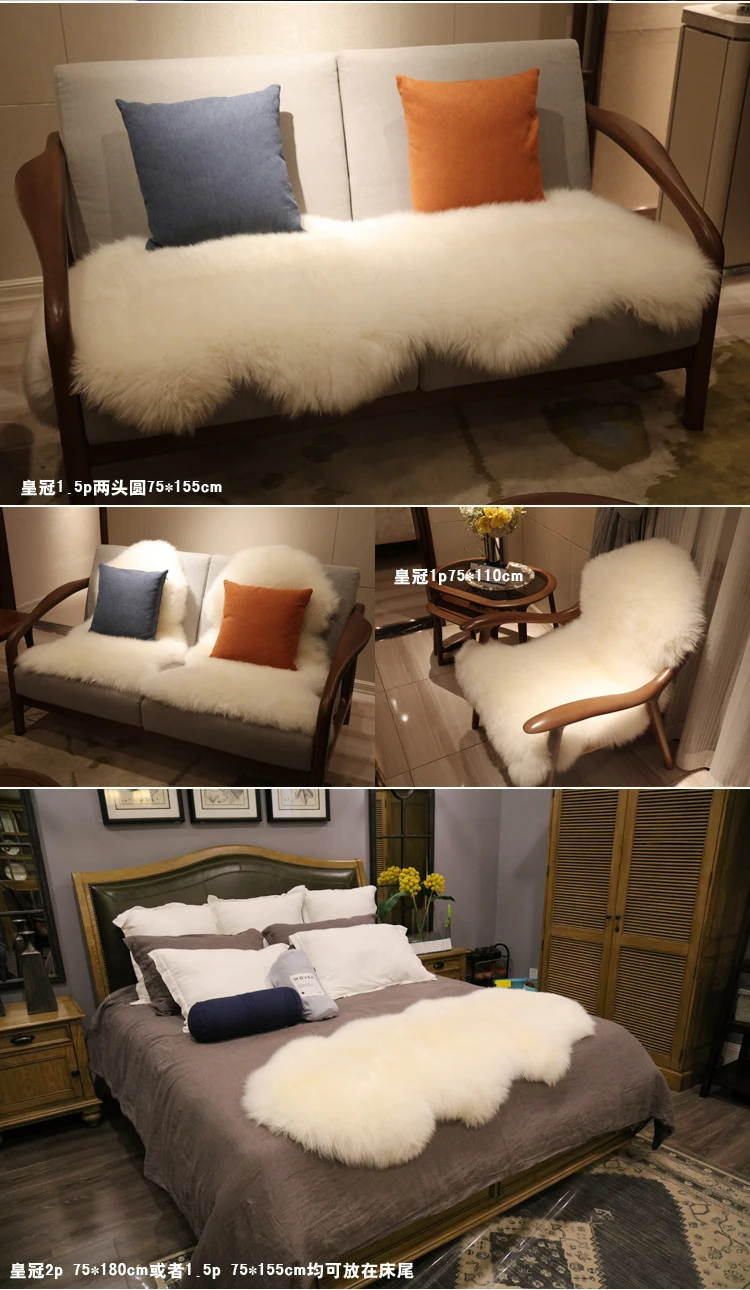 Австралийский чистый шерстяной диван из овчины меховой ковер роскошный коврик для гостиной чехол на стул подушка оконный коврик спальня толстые tapetes
