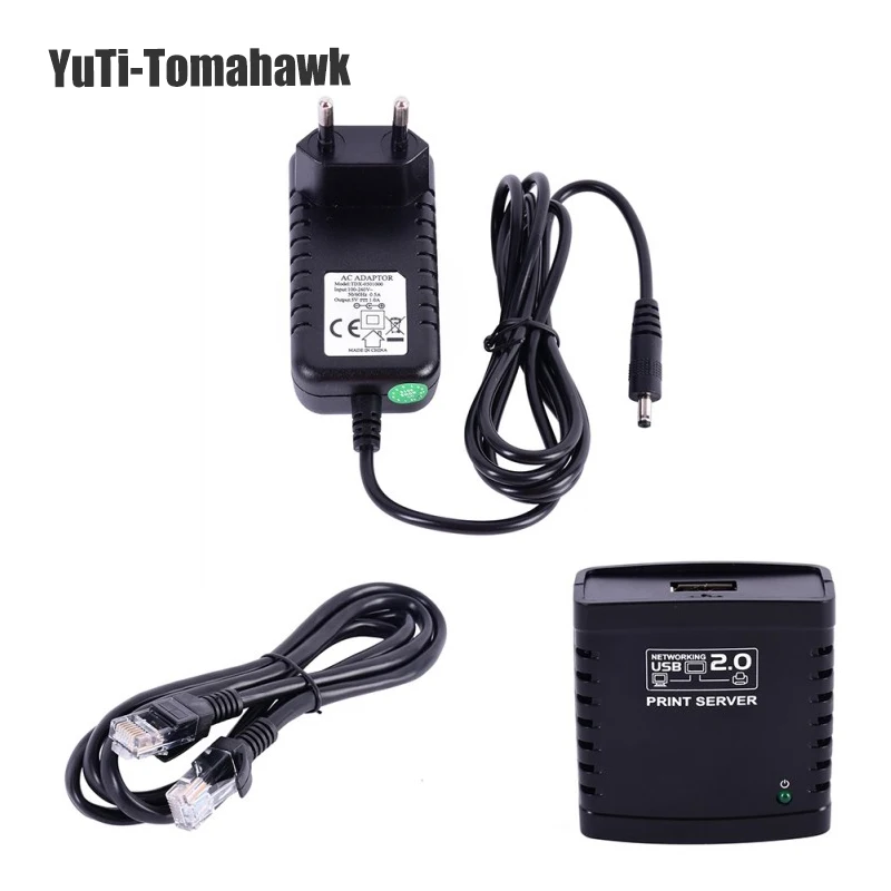 Новый USB 2 0 LRP Печать Сервер Поделиться LAN сети Ethernet концентратор адаптер питания