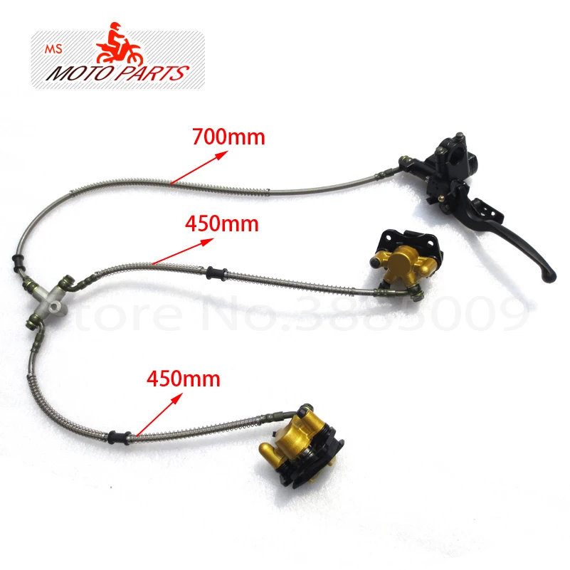 

Hydraulic Twin Disc Brake Calipers System &Pads 110cc 125cc Quad Dirt Bike atv