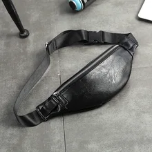 Модные мужские Водонепроницаемые кожаные поясные сумки, однотонные поясные сумки, Регулируемые поясные сумки, дорожные нагрудные сумки