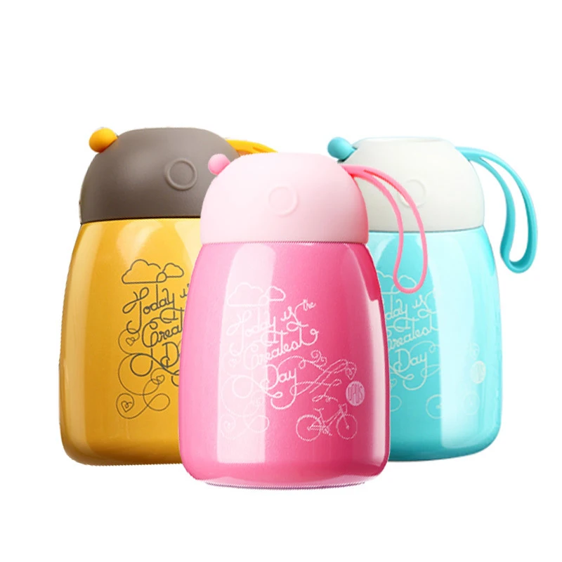 300ml Thermos Cartoon Children Water Bottles Stainless Steel Vacuum
