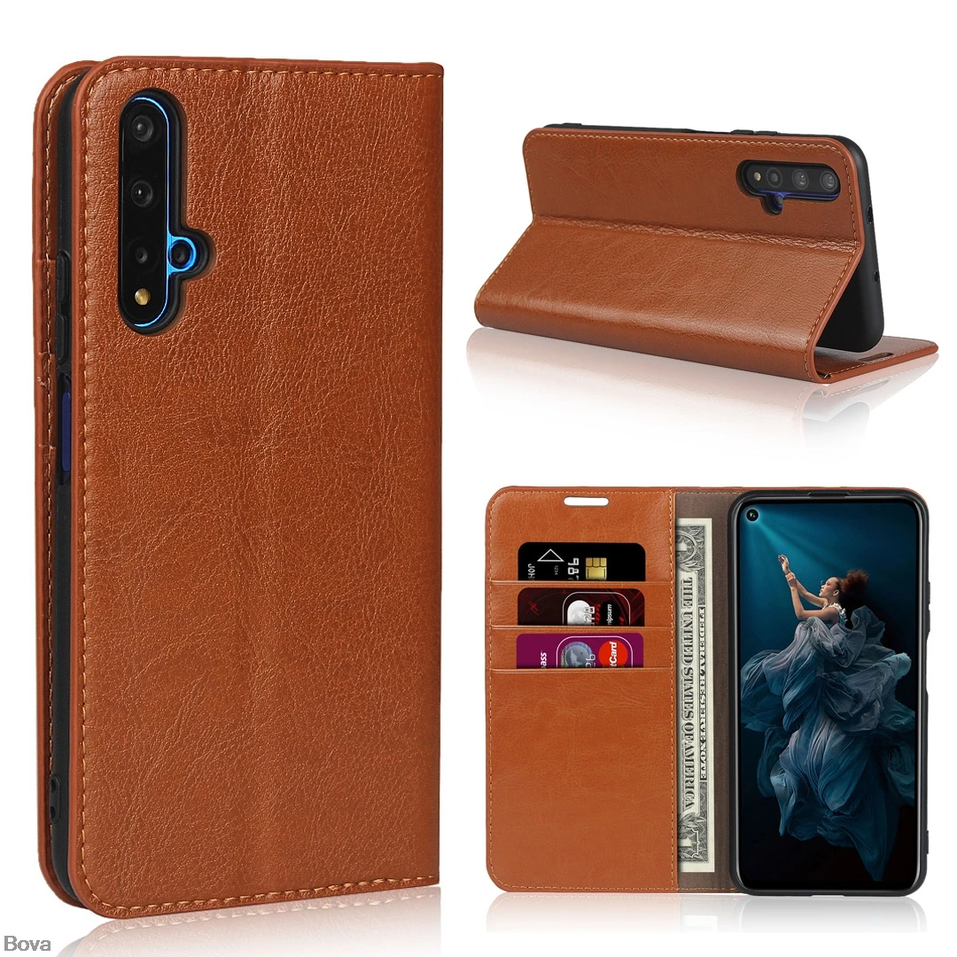 Premium Leather Case for Huawei Honor 20 Pro Honor20 Case Honor 20 flip case card holder cowhide holster Coque Fundas