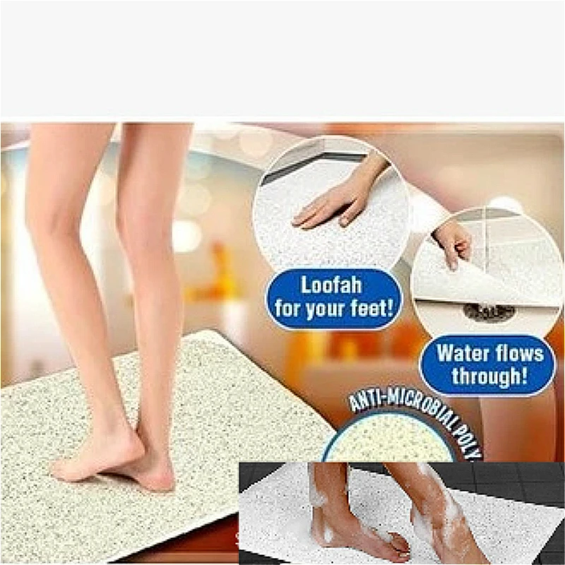 Bath Shower Mat Suction Cup Pvc Foot Scrub Massage Rubber Non Slip