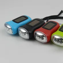 LED Hand Crank Dynamo Solar Power Rechargeable Carabiner Camping Flashlight JDH99 traditional hand crank dynamo solar powered rechargeable led camping emergency flashlight torch night cycling self defense