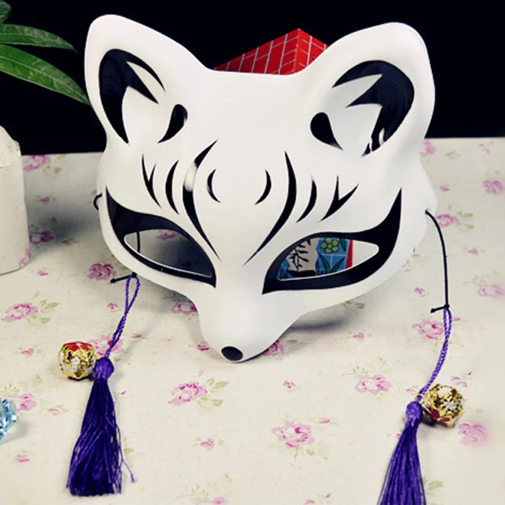 Японский лиса маска Косплэй аниме Половина маска свет светлячки лес Нацумэ Yuujinchou лиса маска лиса кошка маска для лица s