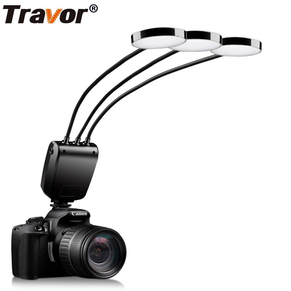 

Travor ML-3DS Macro LED Ring Flash LED Flexible Macro Flash Metal Tube Hose LCD Display For Canon Nikon Close-up Photography