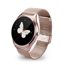 Tragbare Geräte Smart Uhr 9,8 MM dünne Smartwatch Pulsmesser Sync Anruf Push-nachricht für IOS Android