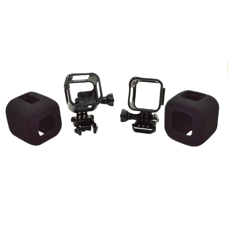 1pc Black Camera Windproof Wind Foam Noise Reduction Sponge Cover Suitable For Gopro Hero Session 5/4 Session
