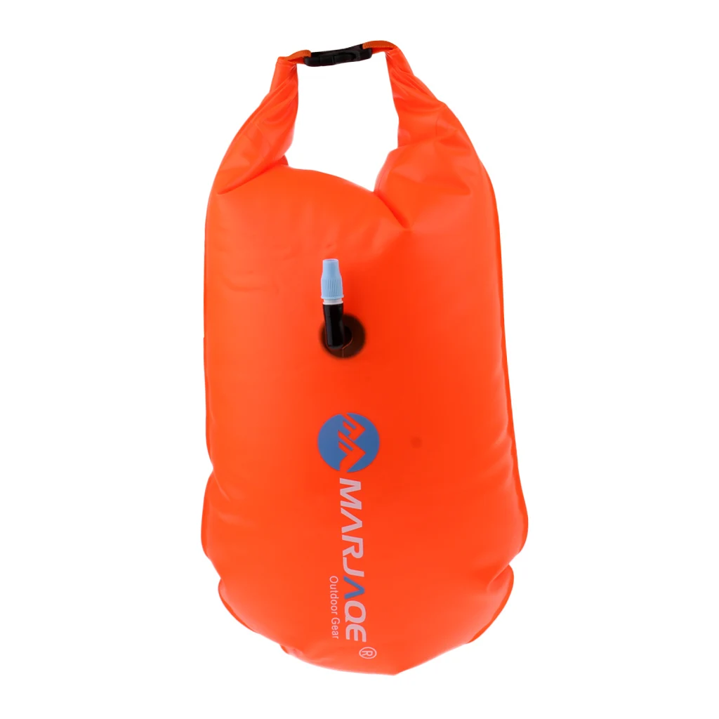Highly Visible Waterproof Air Bag Swim Buoy Swimming Tow Float Dry Bag with Waistbelt for Inflatable Buoy Open Water Swimming