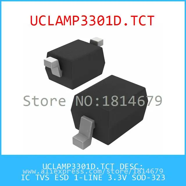 Free Shipping 5PCS/lot UCLAMP3301D.TCT IC TVS ESD 1-LINE 3.3V SOD-323 3301 UCLAMP3301 |