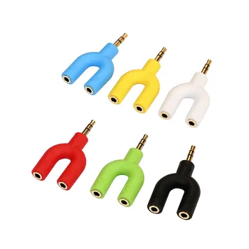 

Adapter Audio Splitter Adapters 3.5mm Adapter U Jack Male to 2 Female M/FStereo Earphone Y5