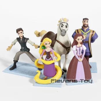 

Cartoon Tangled Princess Rapunzel Flynn Maximus Mini PVC Figures Dolls Collectible Figuinres Girls Toys 5pcs/set