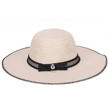 

2018 Women Wide Brim Straw Summer Hat Solid With Bowknot Sun Hat Lady Casual Summer Beach Hat UV Protect Dome Top Hat Chapeau
