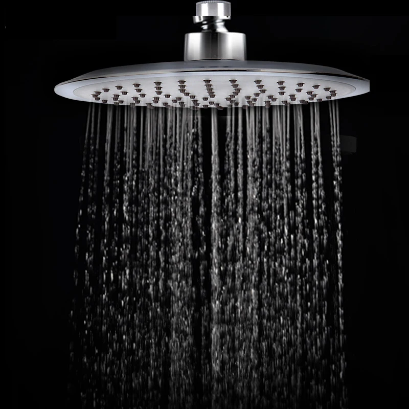 

VEHHE 8 Inch Grey Round Bathroom Fixture Big Rain Shower Wall Mounted Shower Waterfall Shower Ceiling Rain Shower Nozzle