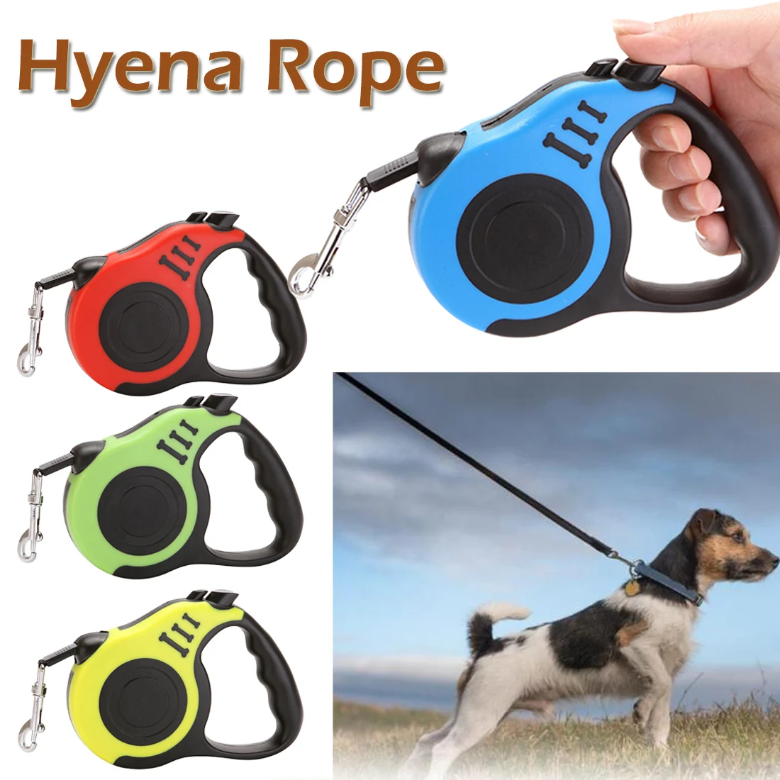2 Sizes Durable Dog Leash Automatic Retractable Nylon Dog Lead Extending Puppy Walking Running 2 Sizes Durable Dog Leash Automatic Retractable Nylon Dog Lead Extending Puppy Walking Running