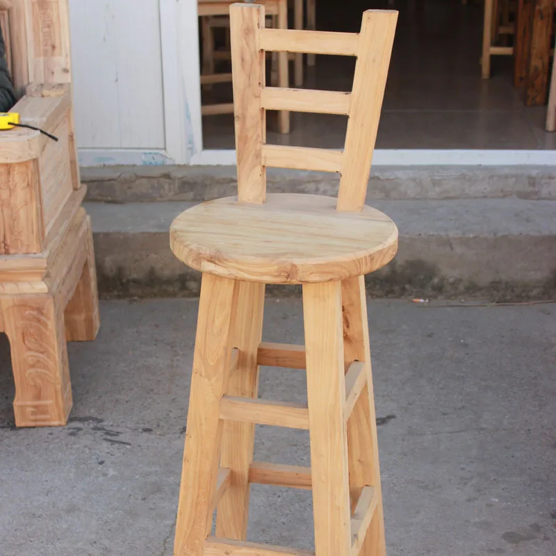 Old elm wood furniture, old elm wood bar chairs solid wood bar stool