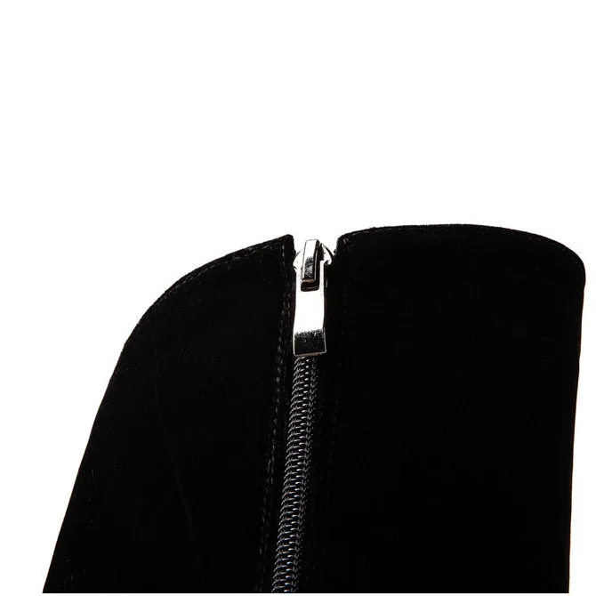 Pointu Élégantes Stiletto Dames De Grande Haut Femmes Haute Bottes Hiver Mode Noir Bout Automne Taille Asumer Genou Talons Hp8ZB8