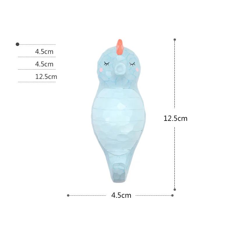 1 шт. мультфильм смолы ремесленника подвесной крючок детская комната настенный Декор 3D персонализированные DIY крючки в виде животных милая вешалка в форме животных ключницы - Цвет: 7