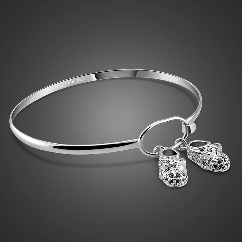 Buy Silver Color Jewelry Hollow shoes Bracelet For