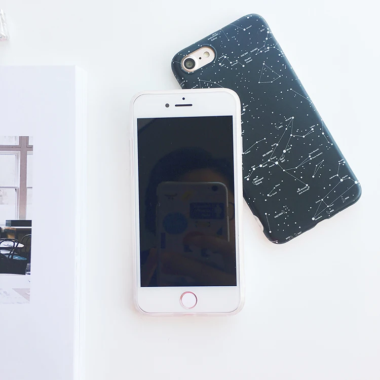 Starry sky constellation phone Cases for iphone X 7 7Plus For iphone 6 6s 6Plus 6splus 8 8plus galaxy painted Soft TPU cover