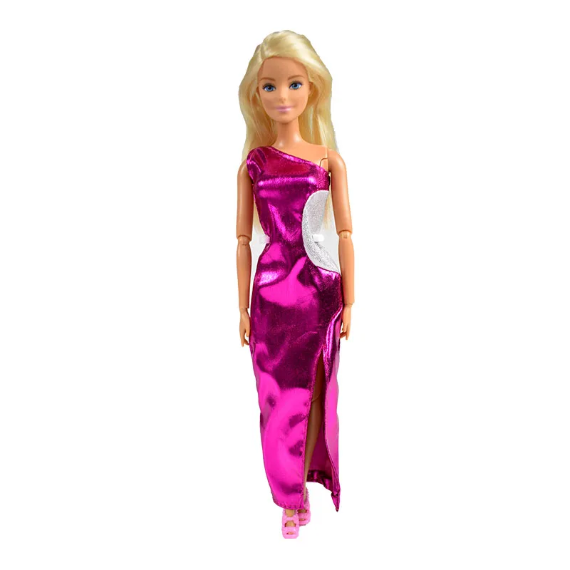 

New Gorgeous Design One-Shoulder Long Banquet Dress Doll Clothes Accessories for 12 Inch Doll Wardrobe Homemade Dress Girl Gift