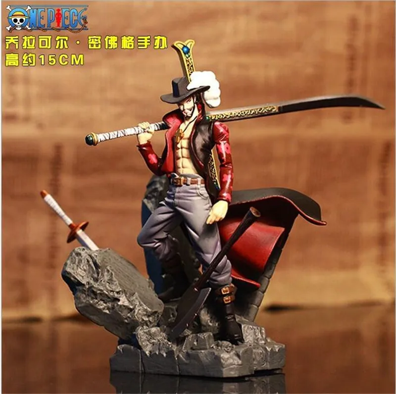 Free Shipping Anime One Piece Dracule Mihawk PVC Action Figure Collection Toy 6&quot15CM K179 | Игрушки и хобби