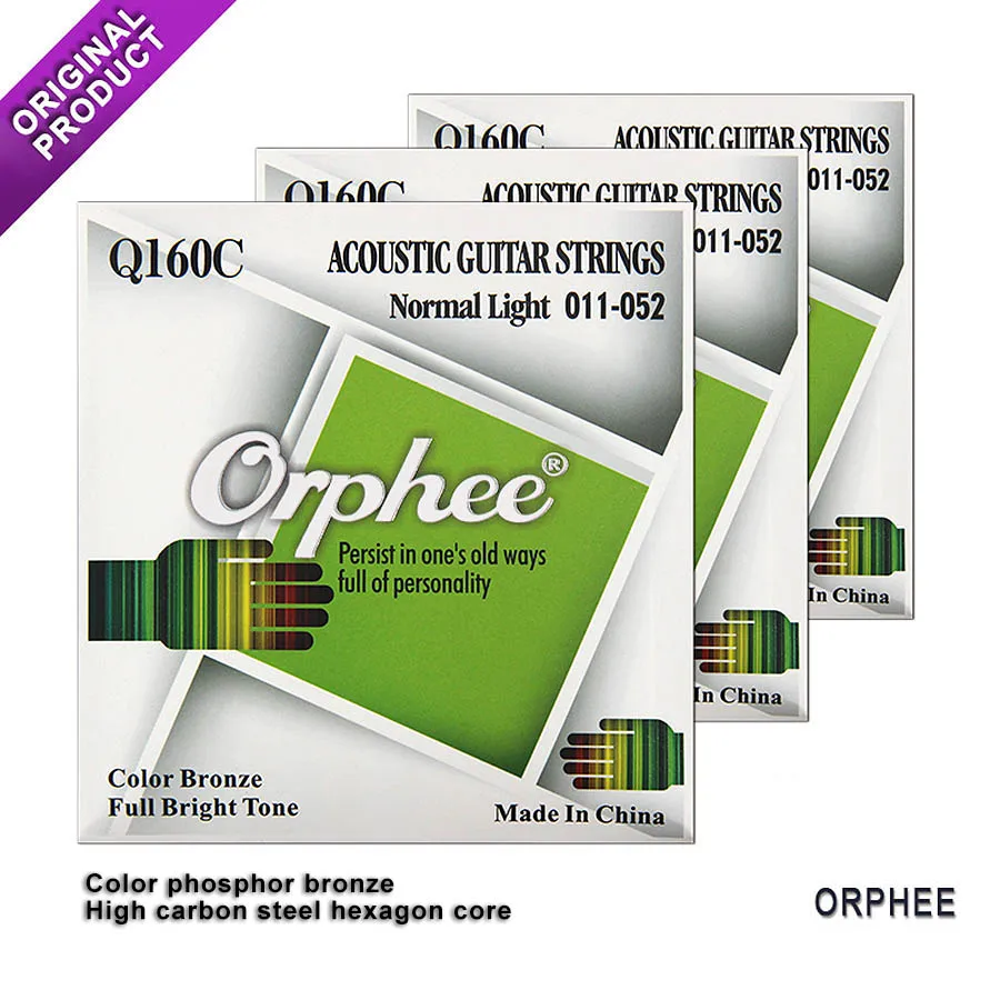 Струна Orphee для акустической гитары серебристая линия полностью яркий тон