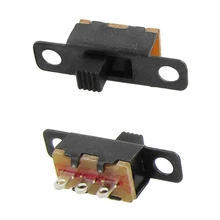 JFBL Hot 50 Pcs ON/ON 2 Position 1P2T SPDT Mini Panel Slide Switch Solder Lug SS12F1-G3