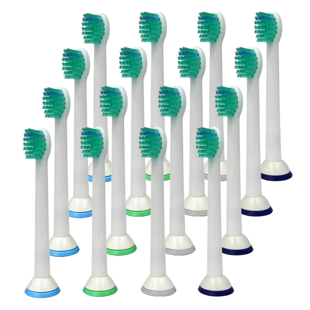 16 шт. Sonic Съемные насадки для зубной щетки для Philips Sonicare ProResults HX6024 fitsPlaque управление десен здоровья PowerUp EasyClean