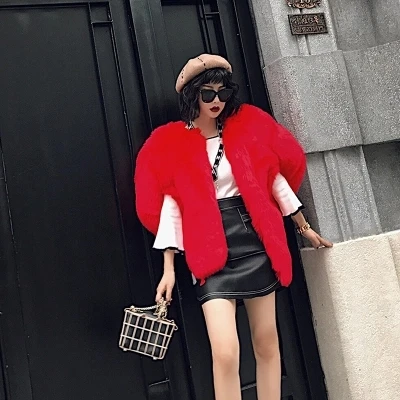 

High-end Fashion Women Faux Fur Coat