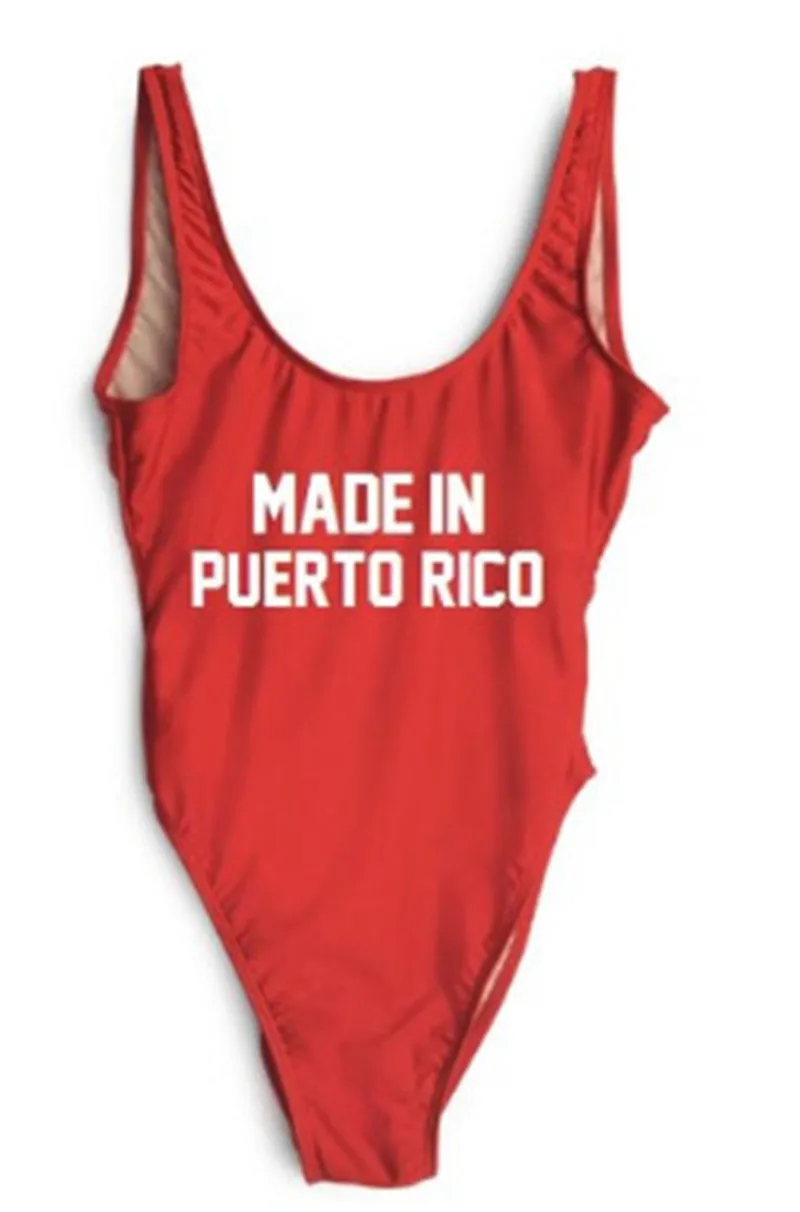 

MADE IN PUERTO RICO One Piece Swimsuit Women Bathing Suits Push Up Swimwear Bodysuit Cut Summer Beach Bathing Suit Swim Monokini