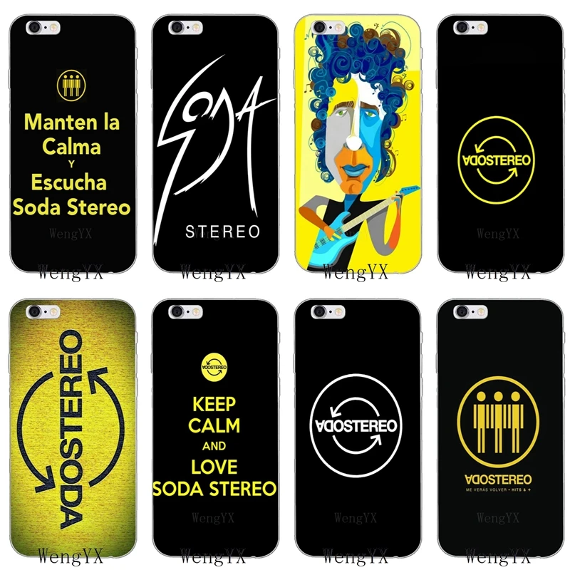 

cool SODA STEREO Band tpu Soft case For Samsung Galaxy A10 A30 A40 A50 A60 A70 A5 A6 A7 A8 A9 J8 J4 J6 prime plus 2018