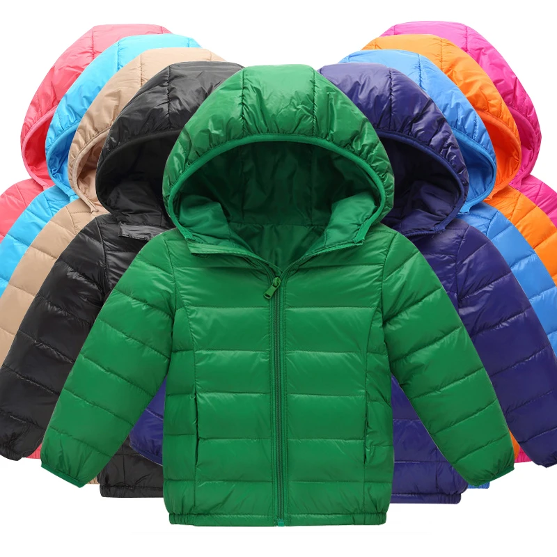 Children's Jackets Coat Boys & Girls Autumn Warm Down Jackets Hooded