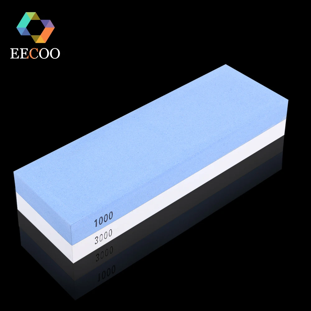 

EECOO 1000/3000# Japanese Water Stone Knife Sharpener System With Sturdy Non-slip Rubber Base Honing Grindstone Sharpening Stone