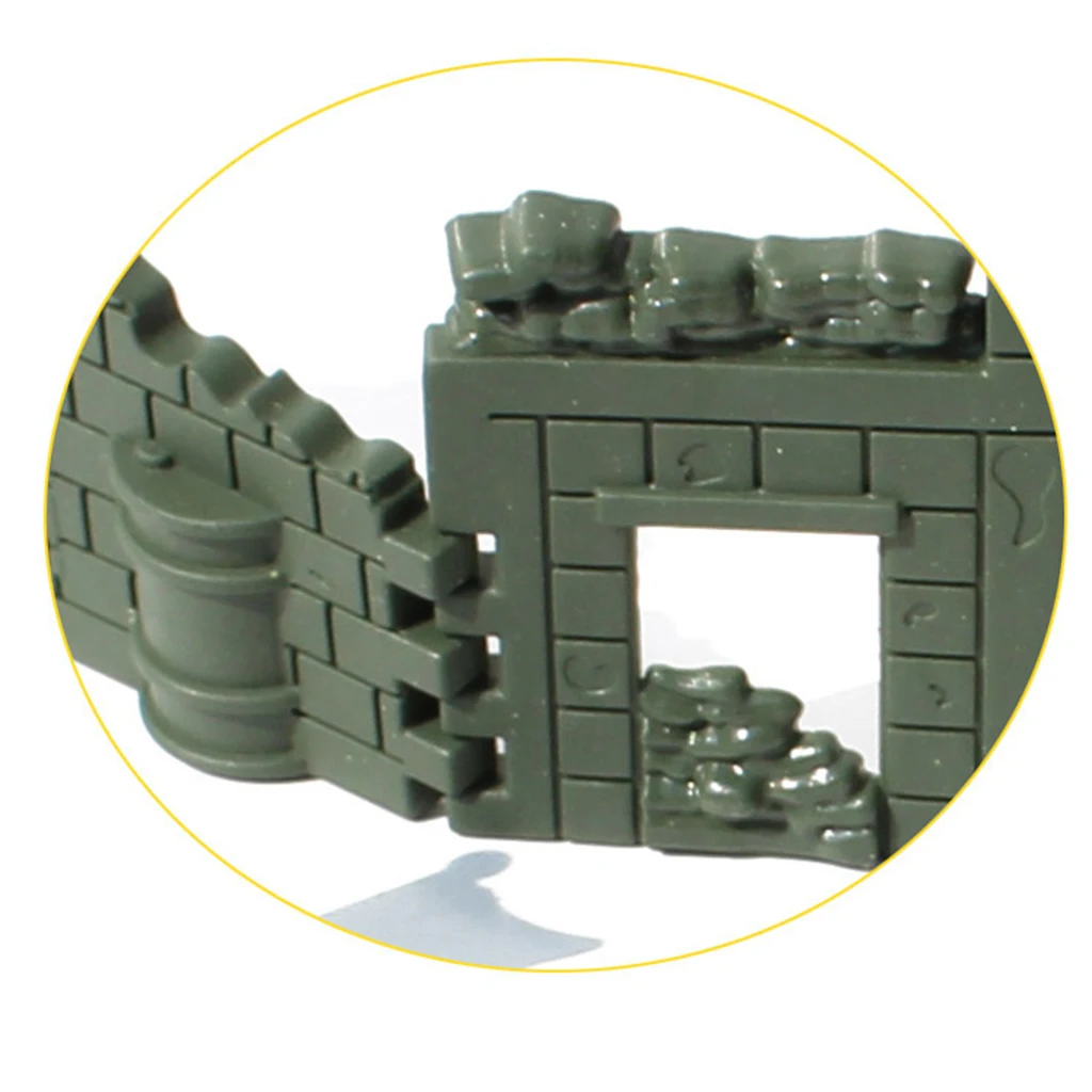 Plastic Army Base Set World War II Army Men Solider Accessories Blindage Blockhouse Sand Scene Model Toy