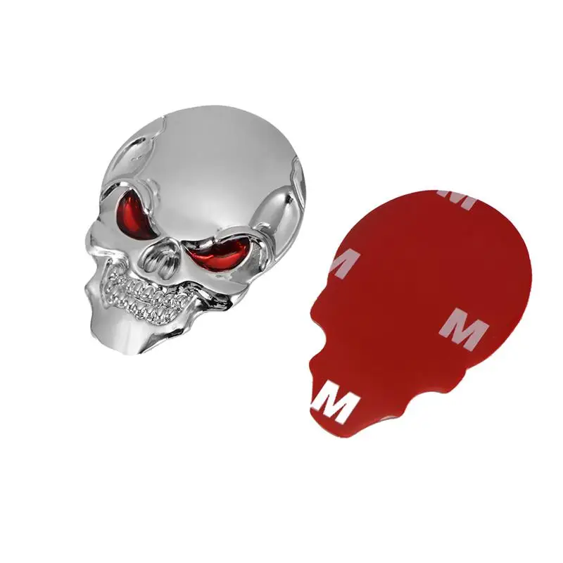 Fashion 3D Metal Skull Car Sticker Logo Emblem Badge Decals Car Styling