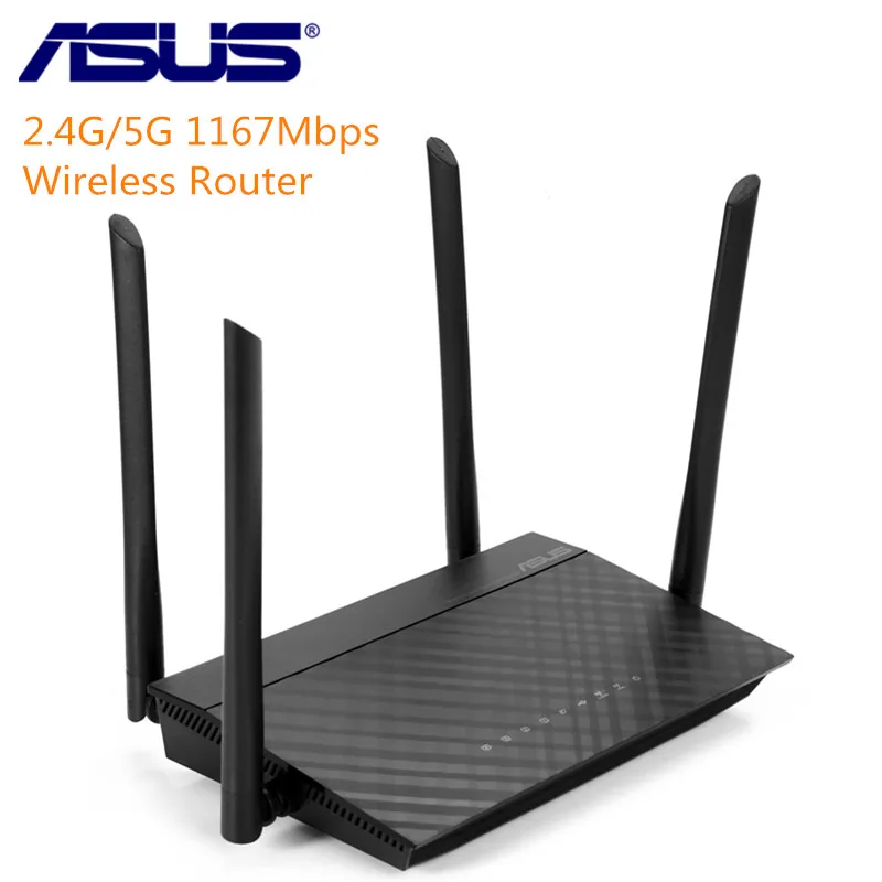 

ASUS RT-AC1200 Wireless Router 2.4G 5G 1167Mbps Network WiFi Repeater Dual-Band Router With Four 5dBi Antennas Parental Controls